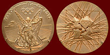 Rub a líc zlaté olymp. medaile, foto: wikipedia.org, Priorym