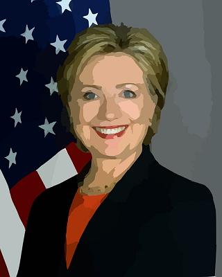 H. Clintonová, ClkerFreeVectorImages, pixabay.com