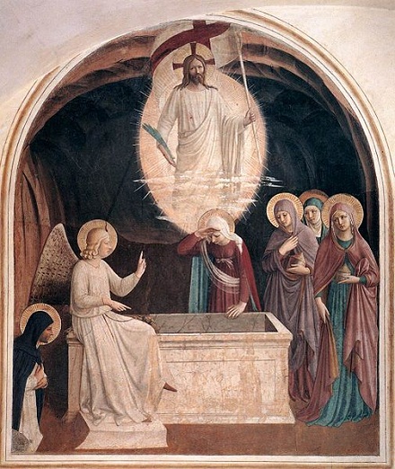 Fra Angelico (1437 – 1446) – Ženy pri prázdnom hrobe, volné dílo, pt.m.wikipedia.org