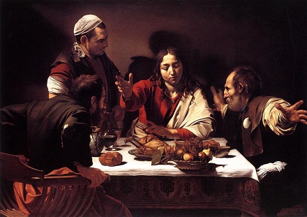 Caravaggio, Wieczerza w Emaus, volné dílo, pl.wikipedia.org