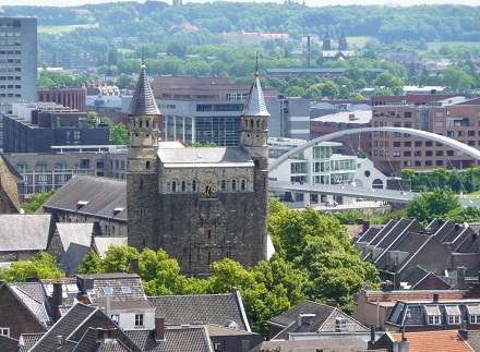 View of Maastricht from the church tower of Saint John's, Public Domain