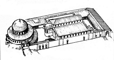Church of the Holy Sepulchre (reconstruction) ca. 345 CE Jeruaslem, public domain