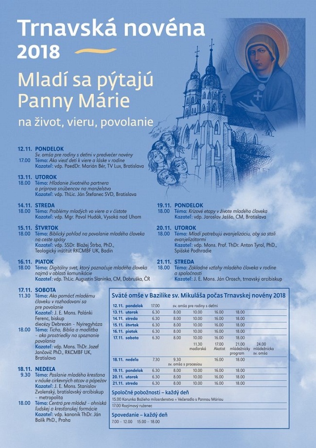 Trnavskáí novéna - plakát, www.regiontirnavia.sk