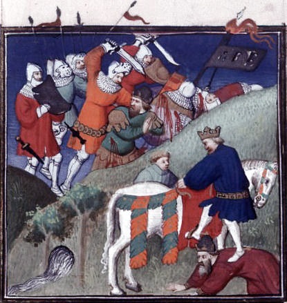 Romain IV et Alp Arslan lors de la Bataille de Malazgirt (1071), volné dílo, cs.wiki...
