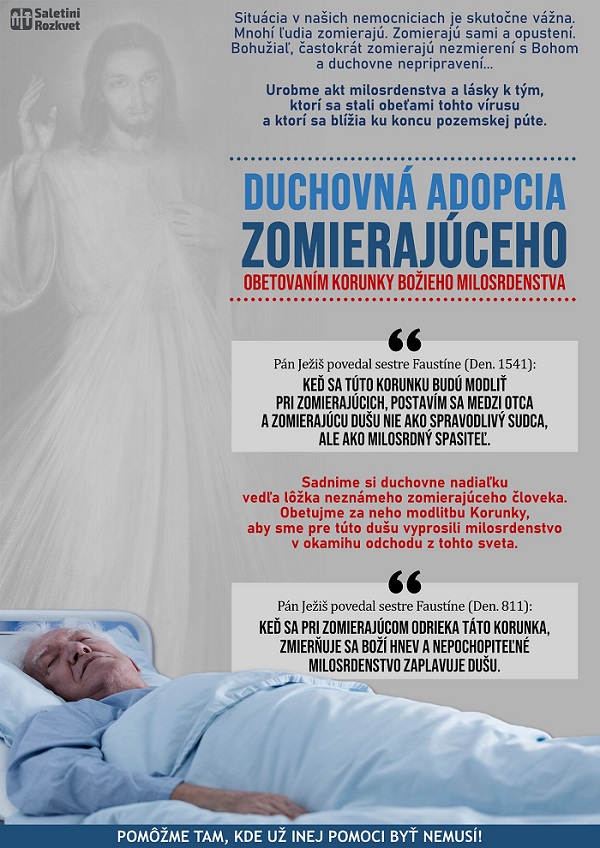 Duchovní adopce umírajícího, www.facebook.com/ SaletiniRozkvet 
