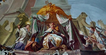 Jan Nepomucký před králem Václavem IV.|foto: Johannes Böckh, Thomas Mirtsch,Wikimedia Commons,CC BY-SA 3.0