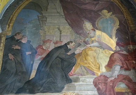 Freska Potvrzení regulí jezuitského řádu v kostele Panny Marie Sněžné v Olomouci, CC0