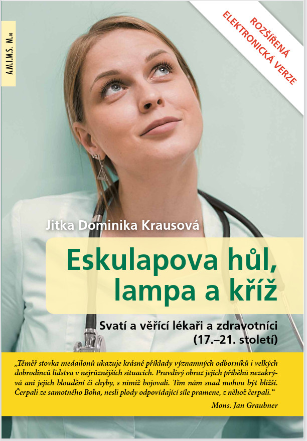 Jitka Dominika Krasová: Eskulapova hůl, lampa a kříž (obálka knihy)