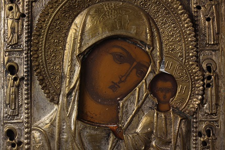Icon Our Lady of Kazan. Mid 19th-century, volné dílo, wiki