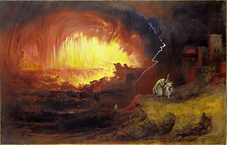 Zničení Sodomy a Gomory od Johna Martina, volné dílo
