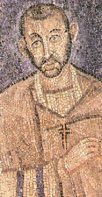Mozaika s vyobrazením svatého Ambrože ve stejnojmenné bazilice v Miláně, volné dílo