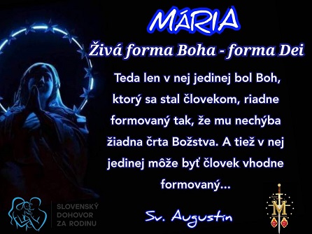 Maria - forma Boha, Sk dohovor za rodinu
