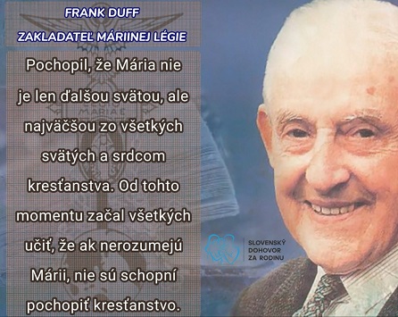 Frank Duff, obrázek Mikuláš Lipták, Slovenský dohovor za rodinu