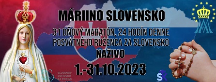 Slovenský dohovor za rodinu Nepřetržitý růženec - říjen 2023