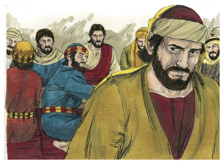 John 13:21-30 Jesus names Judas as His betrayer, Distant Shores Media/Sweet Publishing,CC BY-SA 3.0 