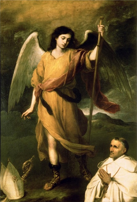 Archanděl Rafael s biskupem Domonte, volné dílo, wiki...