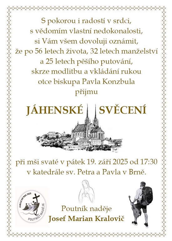 Jáhenské svěcení Josef M Kralovič