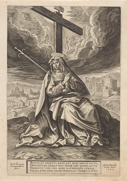 Antonie Wierix II - Maria als Mater Dolorosa - PICRYL - Public Domain Media
