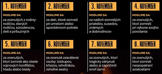 Saletini Rozkvet, Na dušičky pamatujme