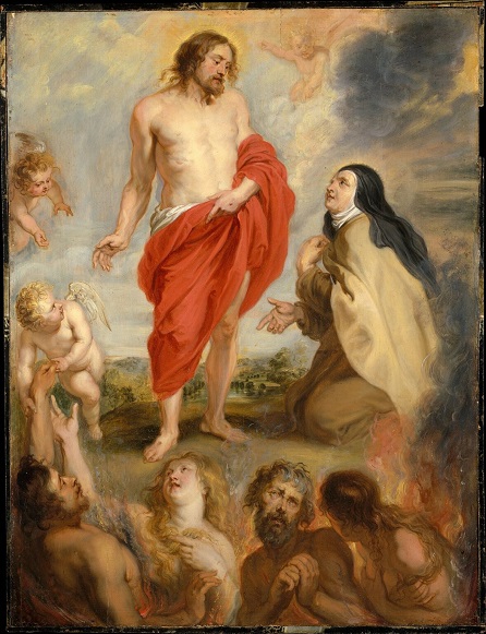 Peter Paul Rubens, Sv. Terézia z Avily oroduje za duše v Očistci zdroj: wikimedia commons