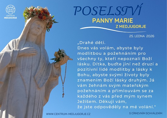 Poselství leden 2026, Centrum Medjugorje CZ