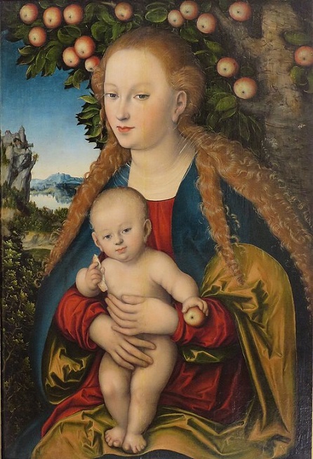 Madonna con Bambino sotto un melo, Pubblico dominio, it.wikipedia.org