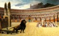 Římské pronásledování prvních křesťanů, kteří byli předhozeni divé zvěři v Koloseu, volné dílo