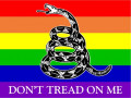 Mitch Barrie, LGBT Gadsden Flag, CC BY-SA 2.0 DEED, flickr